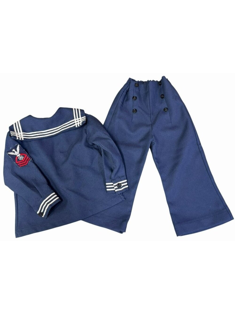 Vintage 1950s Peter Piper 3T Toddler Sailor Outfit Navy Blue Nautical Pants Top